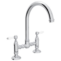 RA1461LPULB2 San Julio Two-Handle Kitchen Faucet - Unlacquered Brass