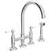 Rohl RA1461LPWSAPC2 Polished Chrome Two Handle Kitchen Faucet
