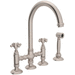 Rohl RA1461XMWSSTN2 Satin Nickel Two Handle Kitchen Faucet