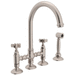 Rohl RA1461XWSSTN2 Satin Nickel Two Handle Kitchen Faucet