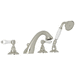 Rohl RA1464LPPN Polished Nickel Deck Mount Tub Faucet With Handshower