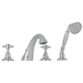 Rohl RA1464XMAPC Polished Chrome Deck Mount Tub Faucet With Handshower