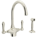 Rohl RA1676LMWSPN2 Polished Nickel Two Handle Kitchen Faucet