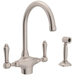 Rohl RA1676LMWSSTN2 Satin Nickel Two Handle Kitchen Faucet