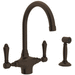 Rohl RA1676LMWSTCB2 Tuscan Brass Two Handle Kitchen Faucet