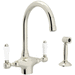 Rohl RA1676LPWSPN2 Polished Nickel Two Handle Kitchen Faucet