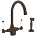 Rohl RA1676LPWSTCB2 Tuscan Brass Two Handle Kitchen Faucet