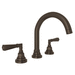 Rohl RA2328LMTCB2 Tuscan Brass 8'' Widespread Bathroom Sink Faucet