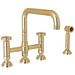 Rohl RA3358IWWSULB2 Unlacquered Brass Two Handle Kitchen Faucet
