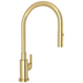 Rohl RA3430LMULB2 Unlacquered Brass Pull-Out Spray Kitchen Faucet