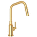 Rohl RA3431ILULB2 Unlacquered Brass Pull-Out Spray Kitchen Faucet