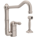 Rohl RA3608LMWSSTN2 Satin Nickel Single Handle Kitchen Faucet