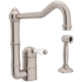 Rohl RA3608LPWSSTN2 Satin Nickel Single Handle Kitchen Faucet