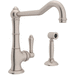 Rohl RA365011LMWSSTN2 Satin Nickel Single Handle Kitchen Faucet