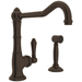 Rohl RA365011LMWSTCB2 Tuscan Brass Single Handle Kitchen Faucet