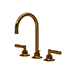 Rohl RMB2019LMULB2 Unlacquered Brass 8'' Widespread Bathroom Sink Faucet