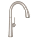 Rohl RR7514LMSTN2 Satin Nickel Pull-Out Spray Kitchen Faucet