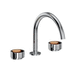 Rohl REC08D3IWPCG Polished Chrome / Satin Gold 8'' Widespread Bathroom Sink Faucet