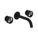 Rohl REC08W3IWMBC Matte Black / Polished Chrome Bathroom Sink Faucet Trim Kit