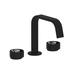 Rohl REC09D3IWMBC Matte Black / Polished Chrome 8'' Widespread Bathroom Sink Faucet