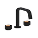 Rohl REC09D3IWMBG Matte Black / Satin Gold 8'' Widespread Bathroom Sink Faucet