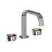 Rohl REC09D3IWPCG Polished Chrome / Satin Gold 8'' Widespread Bathroom Sink Faucet