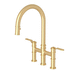Rohl RU4549HTSEG2 Satin English Gold Pull-Out Spray Kitchen Faucet