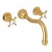 Rohl RU3781XEGTO English Gold Tub Faucet Trim Kit