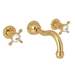 Rohl RU3791XULBTO2 Unlacquered Brass Bathroom Sink Faucet Trim Kit