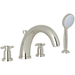 Rohl RU3849XPN Polished Nickel Deck Mount Tub Faucet With Handshower