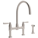 Rohl RU4273LSSTN2 Satin Nickel Two Handle Kitchen Faucet