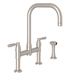 Rohl RU4279LSSTN2 Satin Nickel Two Handle Kitchen Faucet