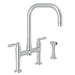 Rohl RU4279LSAPC2 Polished Chrome Two Handle Kitchen Faucet