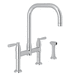 Rohl RU4279LSPN2 Polished Nickel Two Handle Kitchen Faucet