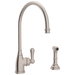 Rohl RU4702STN2 Satin Nickel Single Handle Kitchen Faucet