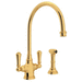 Rohl RU4710EG2 English Gold Two Handle Kitchen Faucet