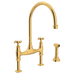 Rohl RU4718XEG2 English Gold Two Handle Kitchen Faucet