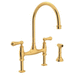 Rohl RU4719LEG2 English Gold Two Handle Kitchen Faucet