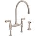 Rohl RU4719LSTN2 Satin Nickel Two Handle Kitchen Faucet