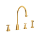 Rohl RU4735XEG2 English Gold Two Handle Kitchen Faucet