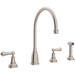 Rohl RU4736LSTN2 Satin Nickel Two Handle Kitchen Faucet