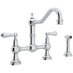 RU4756LULB2 Edwardian Two-Handle Kitchen Faucet - Unlacquered Brass RU4756LULB2 Edwardian Two-Handle Kitchen Faucet - Unlacquered Brass