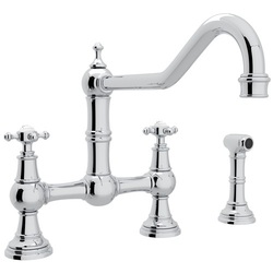 RU4763XULB2 Edwardian Two-Handle Kitchen Faucet - Unlacquered Brass RU4763XULB2 Edwardian Two-Handle Kitchen Faucet - Unlacquered Brass