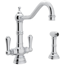 RU4766ULB2 Edwardian Two-Handle Kitchen Faucet - Unlacquered Brass RU4766ULB2 Edwardian Two-Handle Kitchen Faucet - Unlacquered Brass