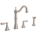 Rohl RU4776LSTN2 Satin Nickel Two Handle Kitchen Faucet