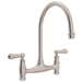 Rohl RU4791LSTN2 Satin Nickel Two Handle Kitchen Faucet