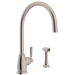 Rohl RU4846LSSTN2 Satin Nickel Single Handle Kitchen Faucet