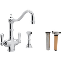 RUKIT1570LSULB2 Edwardian Water Filtration Faucet Kitchen Faucet - Unlacquered Brass RUKIT1570LSULB2 Edwardian Water Filtration Faucet Kitchen Faucet - Unlacquered Brass
