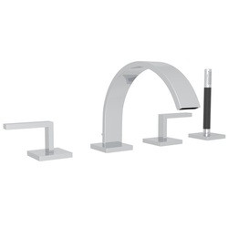 RWA26LPN Wave Deck Mount With Handshower Tub Faucet - Polished Nickel RWA26LPN Wave Deck Mount With Handshower Tub Faucet - Polished Nickel