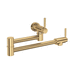 Rohl RU4899LSSEG2 Satin English Gold Pot Filler Kitchen Faucet